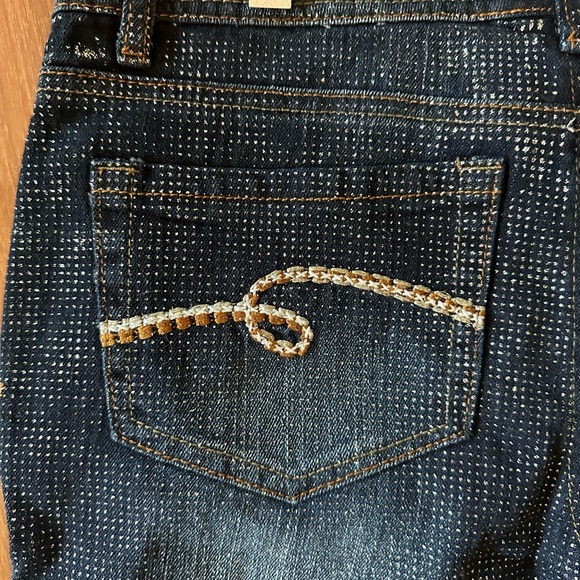 Justice glitter jeans size 14.5 bling, sparkly, sparkle, tween - Picture 6 of 7